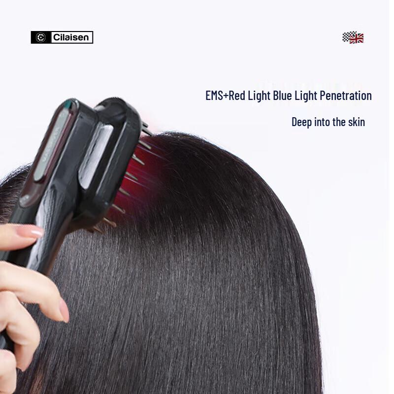 Cilaisen EMS Red & Blue Light Scalp Therapy Comb