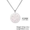  Solomon Seal Necklace Stainless Steel King Prophet Hexagram Star Pendant Necklaces Religious Protection Amulet Jewelry