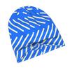 2D Flat Printing Blue Minimal Diagonal Line Patch Pattern Adult Fashion Beanie That Transitions Effortlessly from Morning Commutes To Evening Walks Wh