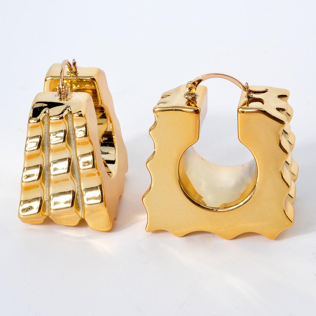 ZeaDear Zircon Dubai Smooth Chunky Big Earrings Fashion Statements African Hanging Earring For Women Luxury Dinner Jewellery