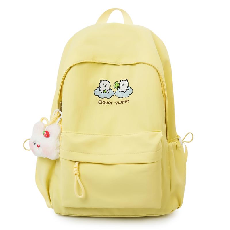 Large Capacity Backpack Student Lightweight Schoolbag Cartoon Embroidery Backpack