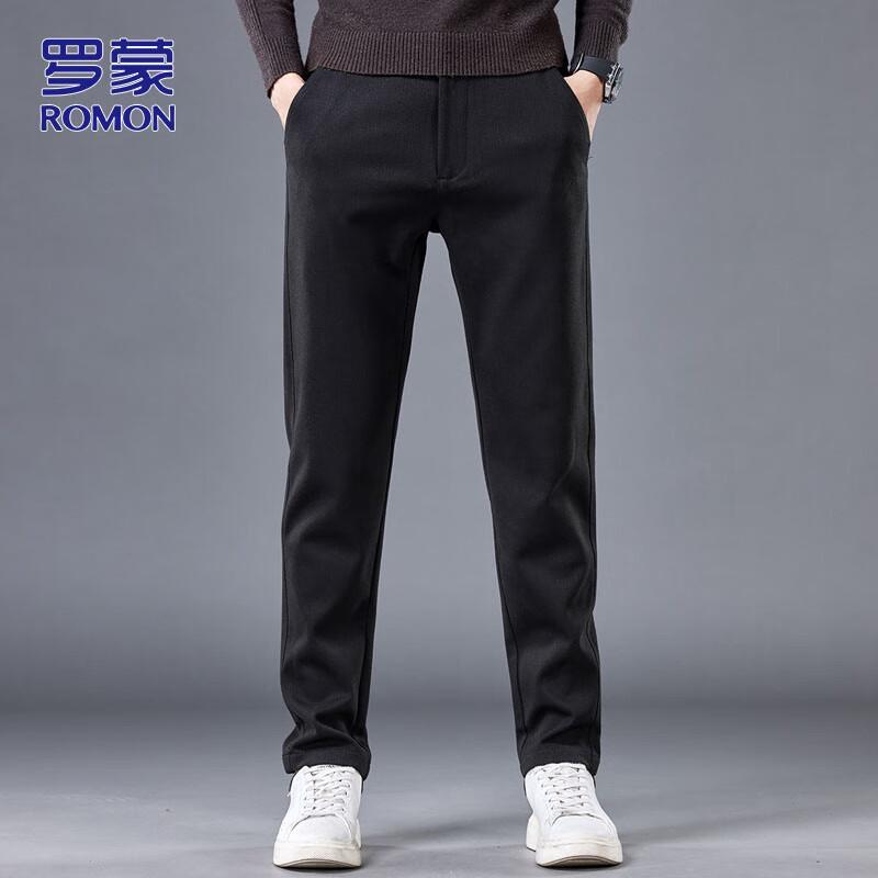 ROMON Men's Straight-Leg Business Casual Pants
