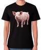 Süßes Farmschwein T-Shirt Illustration Tierliebhaber Geschenk Unisex Tee