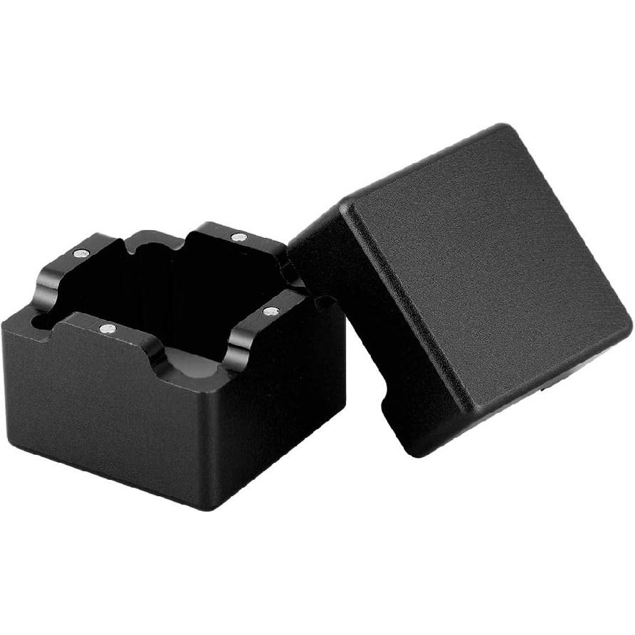 OUKENS Cue Tip Chalk Holder, Aluminum Portable Mini Magnetic Billiard Pool Chalks Carrying Case for Billiard Cue Billiard Accessory