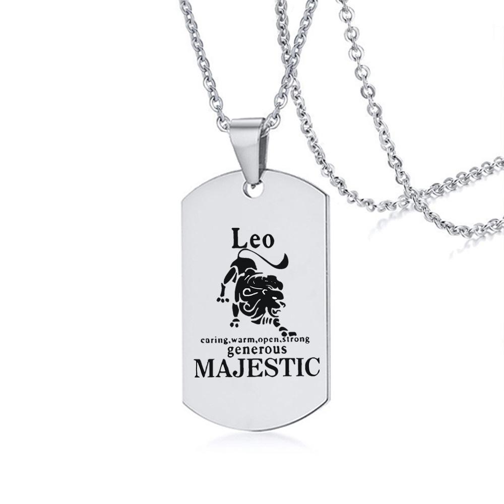 

Ожерелье со знаком зодиака для мужчин и женщин, 12 созвездий, цепочка из нержавеющей стали со скорпионом, ожерелье, подарок на день рождения, кулон, ювелирные изделия