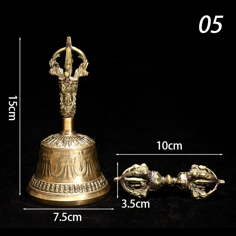 Premium Tibetan Buddhist Meditation Bell & Dorje Ritual Set Handheld Bell for Yoga Sound Therapy and Spiritual Ceremonies