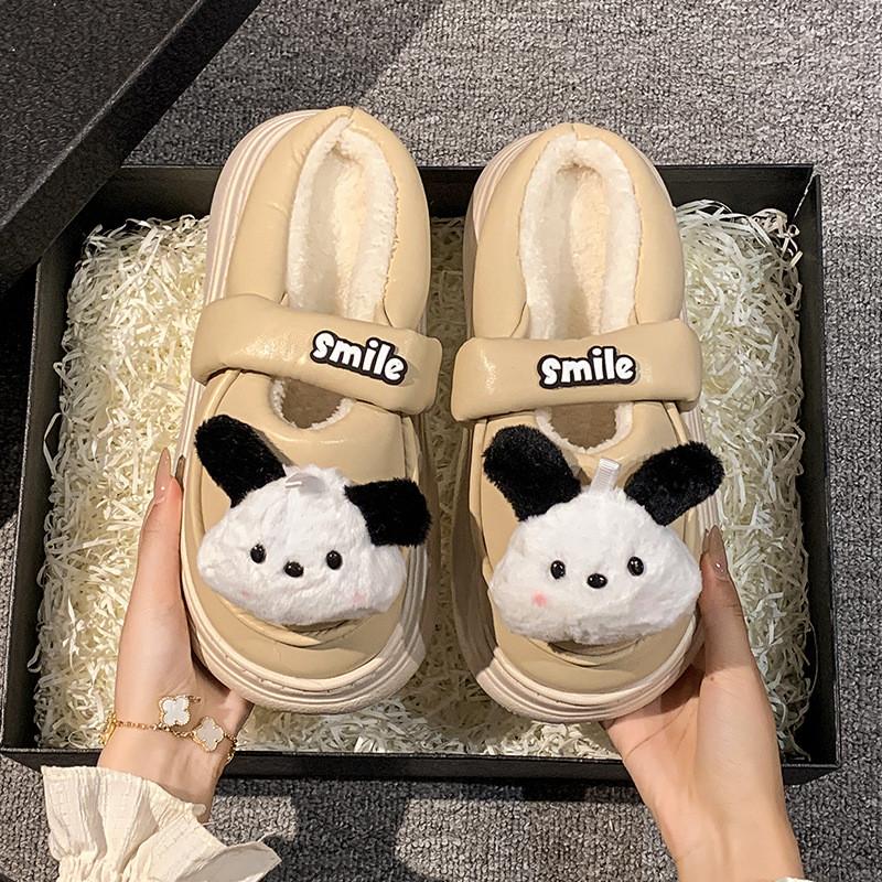 

Круглый мультяшный элегантный носок Зимняя обувь для женщин с толстой подошвой для комфорта Стильная OffWhite,4041