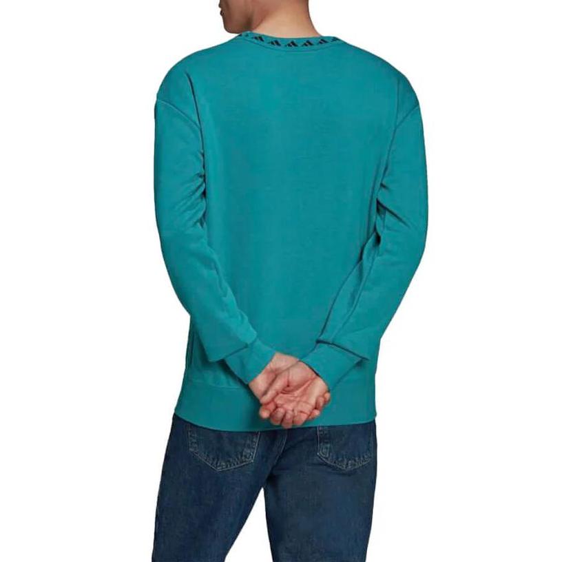 adidas Sweatshirts Men's Green Crew Neck Moderate Regular GR4255