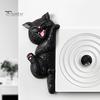 Cat Light Switch Cover 3D Sticker, Decorative Resin Wall Plate Cover, Cute Animal Relief Ornament Stickers, Peel And Stick decorations for Home