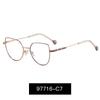 MS 97716 2024 New Kids Cat Eye Metal Thin Frame Children Optical Anti-Blue Light Glasses Eyewear Colorful Design Custom Logo