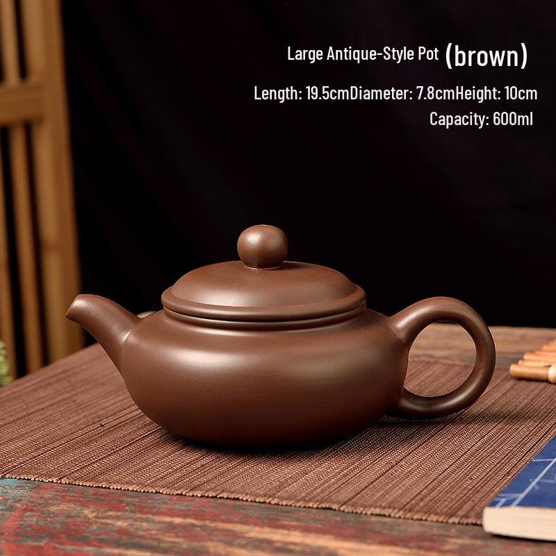 Yixing Zisha Zhuni Teapot Set with Tea Infuser – Available in 170ml, 280ml, 450ml, and 580ml Sizes