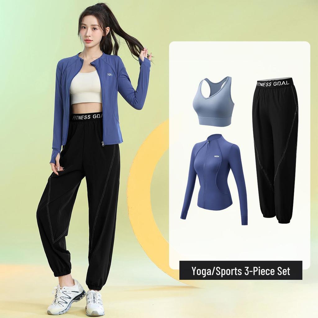 Women's Quick-Dry Long Sleeve Yoga Set - Spring 2025 Fitness Apparel
