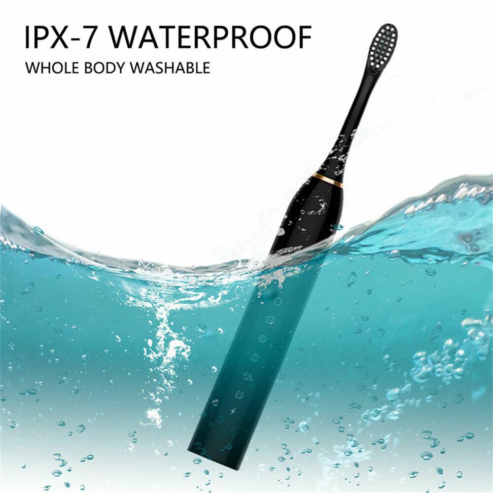 Electric Toothbrush for Adults IPX7 Waterproof DuPont Brush Head USB Rechargeable High Frequency Cleaning 6 Cleaning Modes