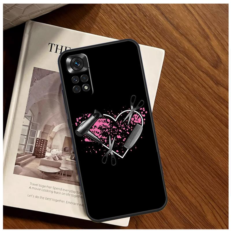 Hair Stylist Hairdresser Case For Xiaomi Redmi Note 13 11 10 9 8 12 Pro Plus 12S 11S 10S 9S 10A 9C 10C 12C 13C Funda