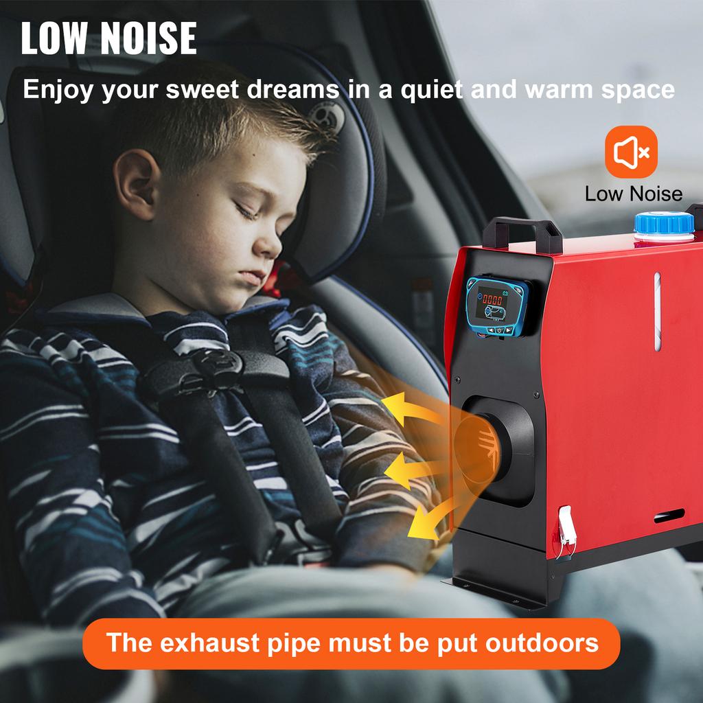 SucceBuy 8KW 12V Car Heater Diesel Air Heater All in One with Silencer for Car Trailer RV Various Diesel Vehicle Parking Heater