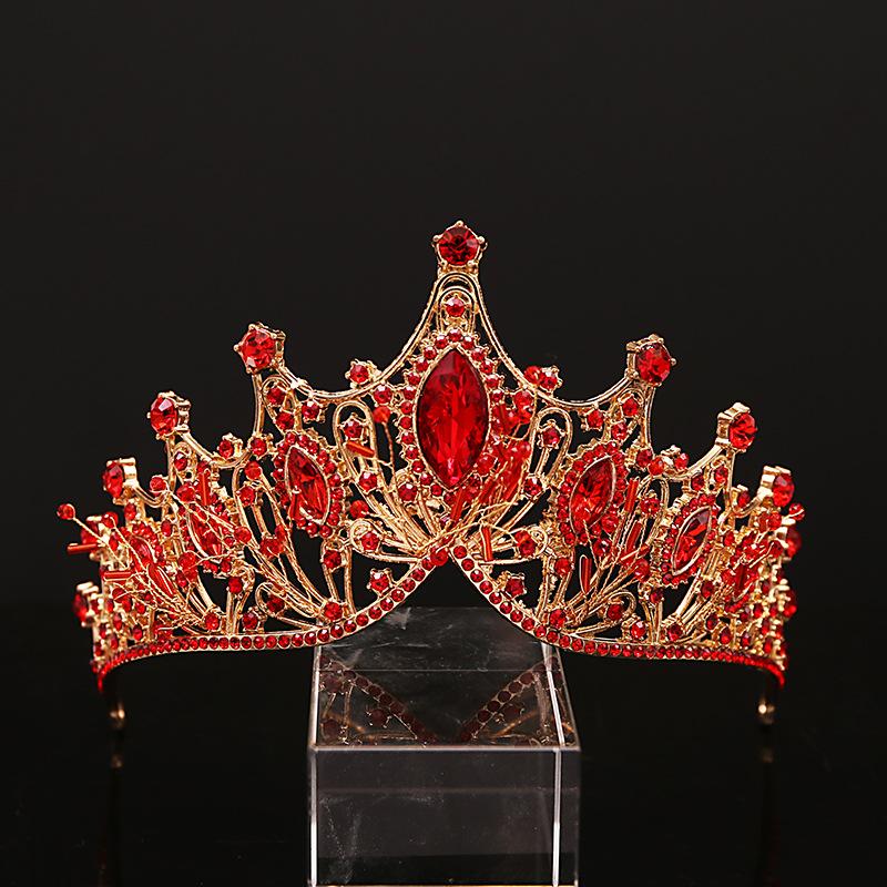 Bridal Crown Handmade Jewelry Rhinestone Tiara Queen Crown Children's Hair Accessories Adult