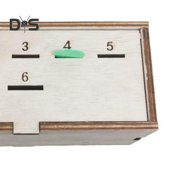 Penny Game with Pine Wood Box Dice Green Coin 2-6 Players Competitive Kids Adults Family Strategy Toss Board Game Birthday Christmas Gift