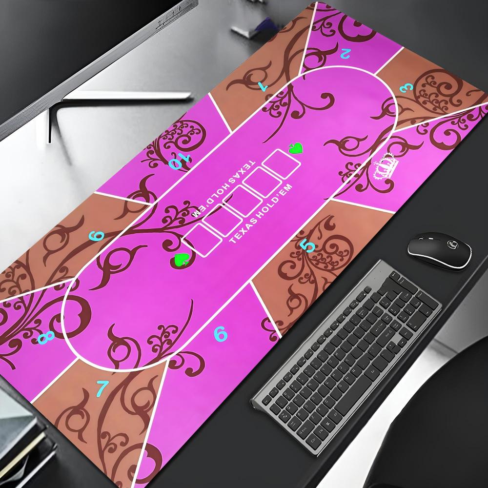 Texas Poker Mat Mouse Pad Edge Big Gaming Desk Decor Locking Computer Gamer Large Rubber Art Mousepad Laptop Desk Mat