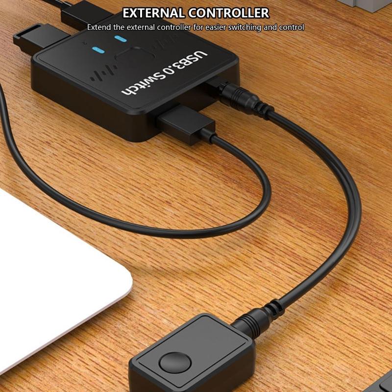 USB3.0 Umschalter 2 Computer teilen Tastatur und Maus Drucker Scanner Webcam 2 in 1 Out/1 in 2 Out USB Umschalter Splitter