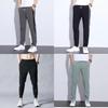 Summer Ice Silk Mens Casual Pants With Spliced Design For Youth And Teenagers