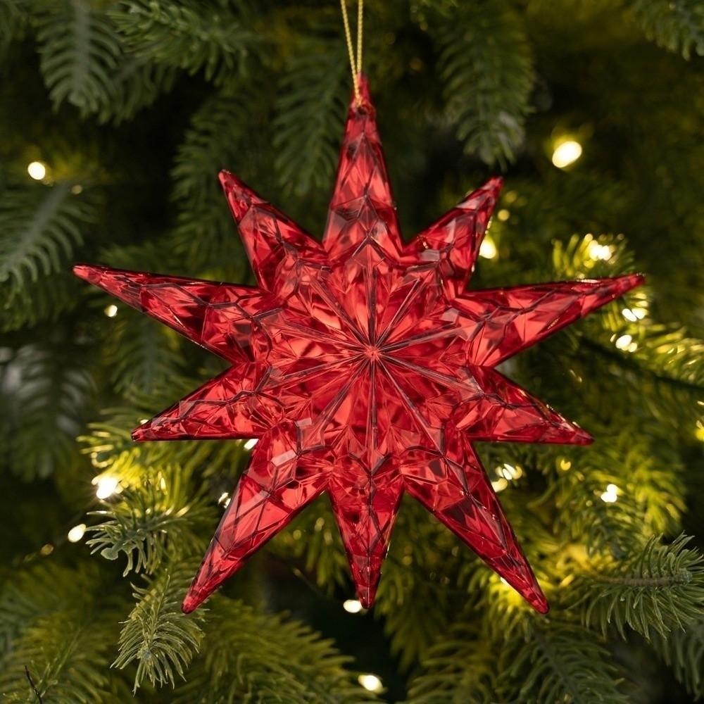 Snowflake Christmas Tree Crystal Decor Acrylic Home Decor Christmas Hanging Home Decoration