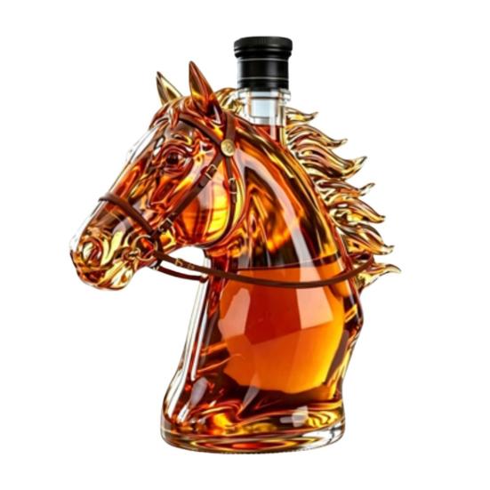 Horse Head Whiskey Liquor Bottle Wine Spirits Decanter Funny Glass 350ml Whiskey Decanter B
