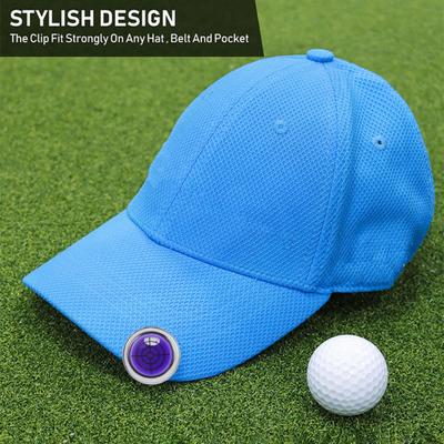 1/5 Stück Golfballmarker, runde Kappen-Clip-Markierung mit Wasserwaagenfunktion, magnetischer Golfballmarker, Hutclip, Golfball-Linienmarkierungswerkzeug, Golfzubehör