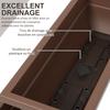 Raised garden bed with tiers, vertical planter, 5 flower boxes, drainage holes, brown steel