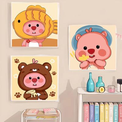 Fai da te pittura a olio digitale pittura a olio mano cartone animato pittura di riempimento pittura a colori bancarella negozio di cancelleria