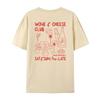 Retro Stijl Kaas En Wijn Club Grafische T-shirts Voor Unisex Schattig Grappig Voedsel Liefhebber Streetwear Mode Zomer T-shirt