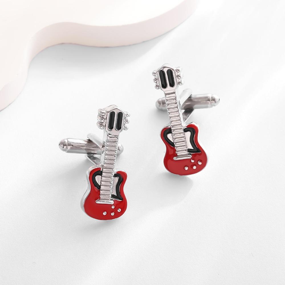 Treble Clef Guitar Cuff Links Drum Music Instrument Series Cufflinks Music Note Sleeve Button Men