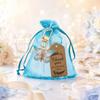 6Set/Pack Gradient Design Butterfly Keychain Gift Set Brown Cards Party Gift Bag Organza Drawstring Bags Party Favor