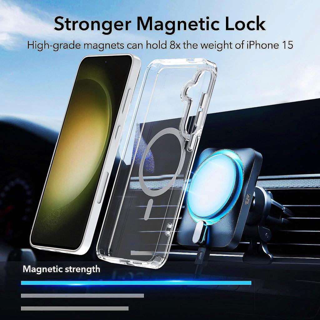 Samsung A17 Bright Shadow Magnetic Case - Transparent, Full Coverage, Drop-Proof, Protective A36 A26 A56 A07 A16 Model.