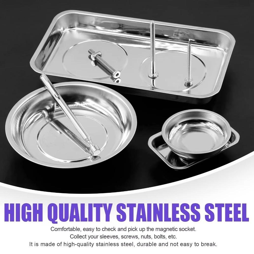 Soft Rubber Base Magnetic Tool Tray Magnetic Base Screw Tray New Parts Bowl  Workshop Use