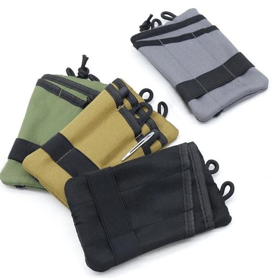 Outdoor EDC Werkzeug Aufbewahrungstasche mit 3 Werkzeugschlitzen Reißverschlusstasche Oxford Stoff EDC Ausrüstung Münzen Bargeld Schlüssel Organizer Tasche Geschenk für Männer
