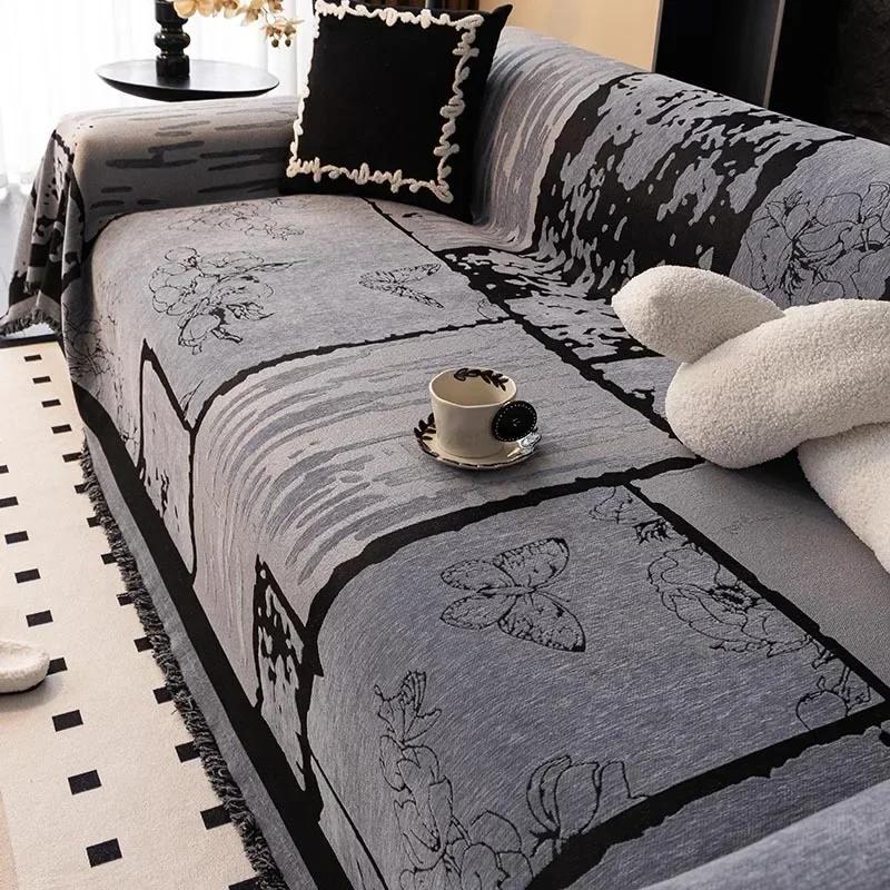 

Чехол для дивана Chenier Vintage, ткань с защитой от царапин и скольжения, полотенце для спинки, полностью закрытый чехол для дивана с защитой от пыли, 3 сиденья 180x130cm