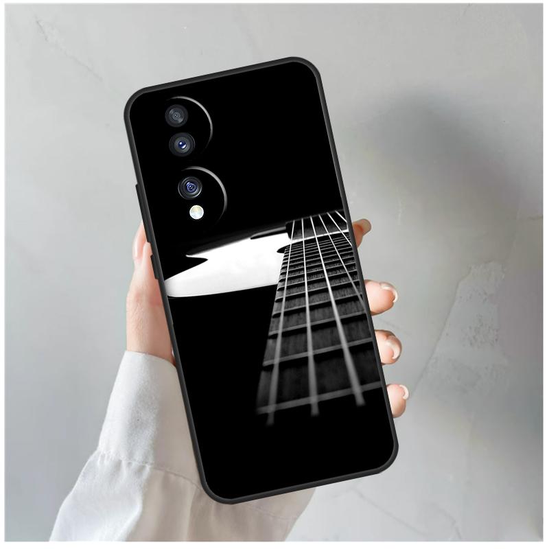 Vintage Music Guitars For Honor Magic 8 Pro 6 7 Lite Case For Honor Win RT 50 70 90 200 400 X8c X8b X9a X9b X9c X9d
