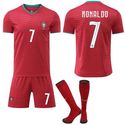 World Cup No. 7 C Ronaldo Jersey Set 8B Fee Sports Team Uniform Jota Football Portugal Home Court