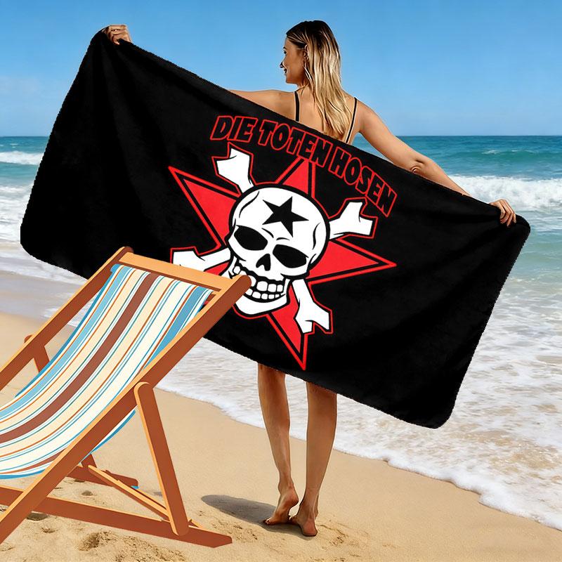 Die Toten Hosen Print Beach Towel, Large Soft Quick Dry Towel for Beach Camping Swimming
