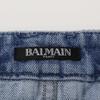 Balmain RF25262D045 Indigo Distressed Denim Bottoms 34 Indigo blueUsed
