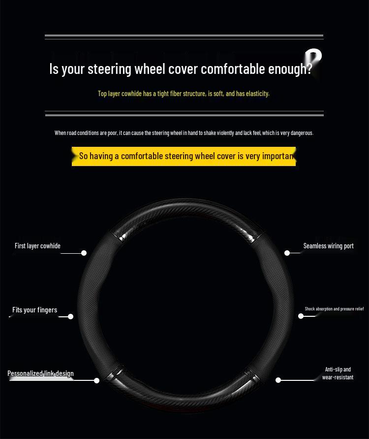 Hong Kong Spec Honda Freed GB5/GB3/GP3 Carbon Fiber Steering Wheel Cover with Genuine Leather.