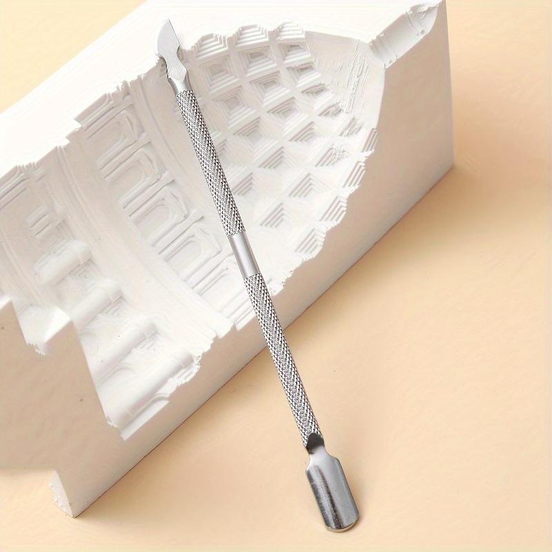 Ergonomic stainless steel keratin pusher - a professional nail tool that is easy to remove keratin