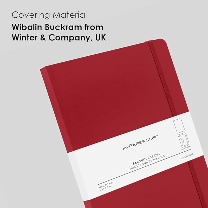 

myPAPERCLIP Executive Series Notebook, A5 (148x 210mm, 5.83 x 8.27 in.) Plain, ESX192A5-P Red 5 красный