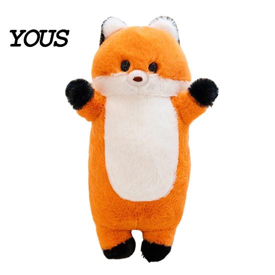 Pocket-friendly Kids Toy Fox Stuffed Animal with Sound, Cartoon Plush Bear Squirrel Toy, Sensory Development Soft Cuddle Doll for Children,