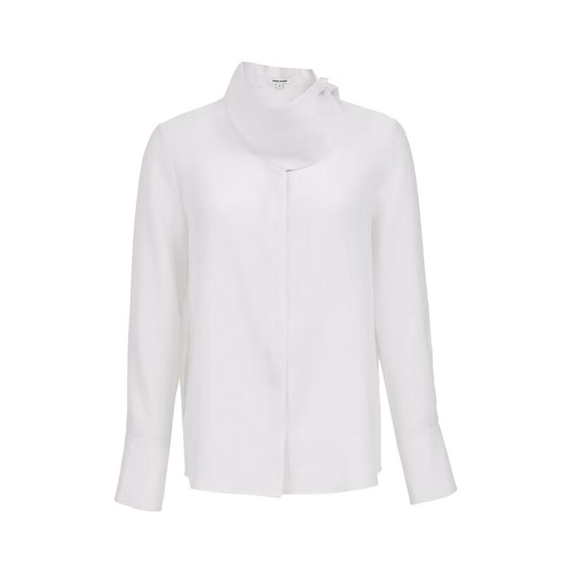 VEROMODA Lyocell Wool Blend Neck-Tie Blouse