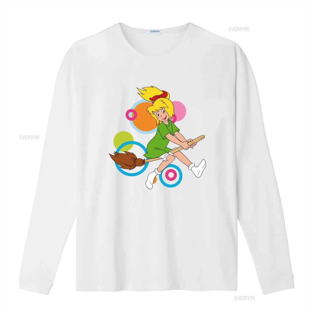 Bibi Blocksberg z Nadrukiem Miotły Damska Koszulka Cartoon Modny Design vintage Prana Stylowe ubrania designerskie Rozciągliwa