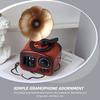 Gramophone Music Box Novel Plastic Gift for Housewarming Desktop Decor Office Adorn Decorative Vintage Delicate Adornment