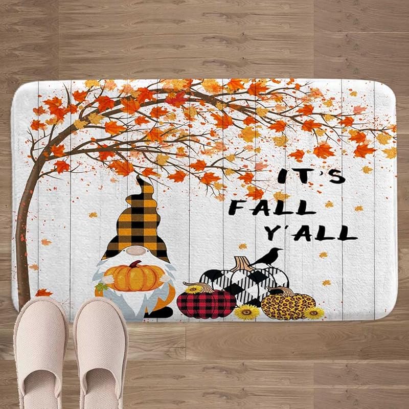 Watercolor Sea Turtle Blue Bathroom Rugs, Nautical Marine Animals Underwater Sea World Bath Rugs, Cute Bath Mats for Bathroom Shower Floor Decor, 17