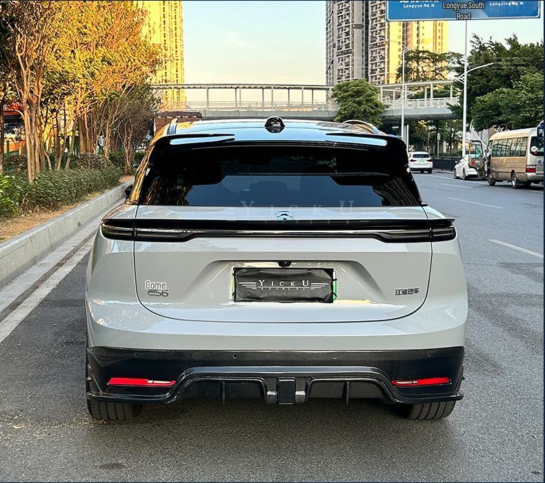 Nio ES6 23-24 Carbon Fiber Body Kit: Front Lip, Rear Lip, Side Skirts, Tail Wing, Wind Deflector, Top Wing.