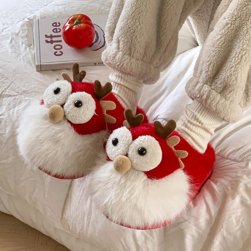Cartoon Cotton Slippers Autumn and Winter 2025 New Indoor Home Cute Warm Plush Household Slippers